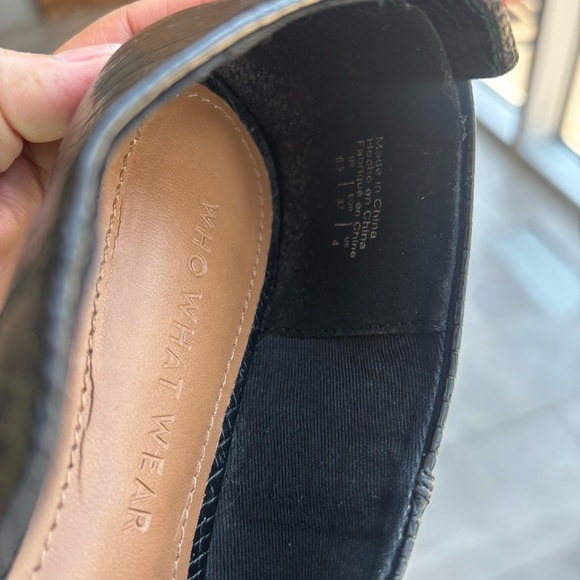 WHO WHAT WEAR Millie Flat Back Ballerina Boat Slip On Leather, Size 6.5 - Picture 15 of 15